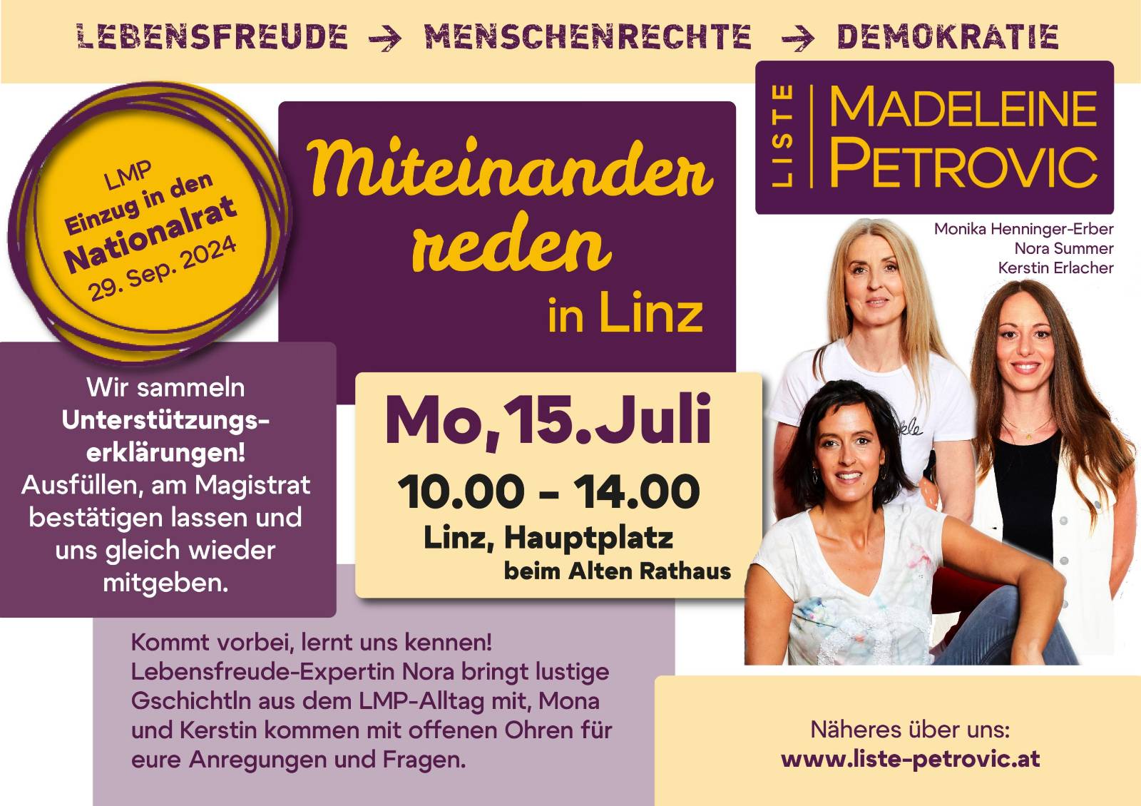 Miteinander reden in Linz